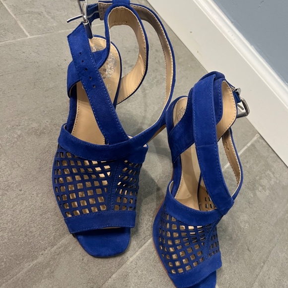 Vince Camuto blue suede heels - Picture 3 of 8